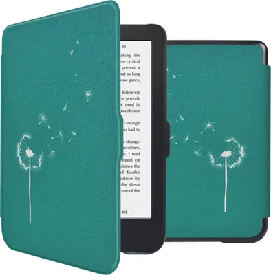 Image de imoshion Design Slim Hard Case Bookcase for the Kobo Clara 2E / Tolino Shine 4 - Green Dandelion