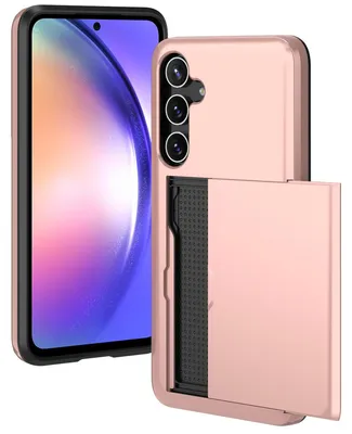Imagen del producto de Funda Trasera con Ranura para Tarjetas para Samsung Galaxy A55 - Oro rosado