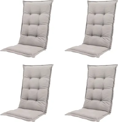 Produktbild von Madison - Gartenstuhlauflage High Back Naples taupe - Ca. 123x50 cm - 4er-Set