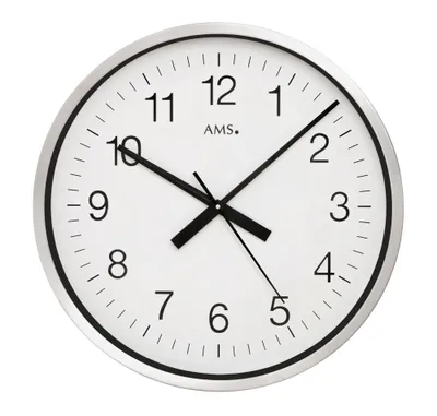 Zdjęcie produktu dla Nowoczesny zegar ścienny sterowany radiowo o średnicy 60 cm - AMS Model: 5949