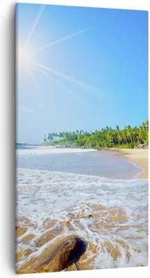 Produktbild von Bild auf Leinwand - Leinwandbild - Insel Landschaft Maledivie Freiheit - 55x100cm - Wand Bild - Wanddeko - Leinwanddruck - Bilder - Kunstdruck - Leinwand bilder - Wandkunst - PA55x100-2391