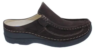 Produktbild von Wolky Clog Roll Slide 0620211-300, Nubukleder, Braun, Fußbett zum Wechseln 41