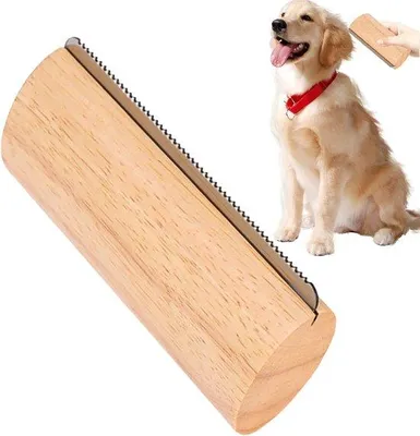 Produktbild von Famanu Katzenbürste Unterwolle - Pflegebürste für Haustiere - Nachhaltiges Holzgriff - 13x7x3,6 cm