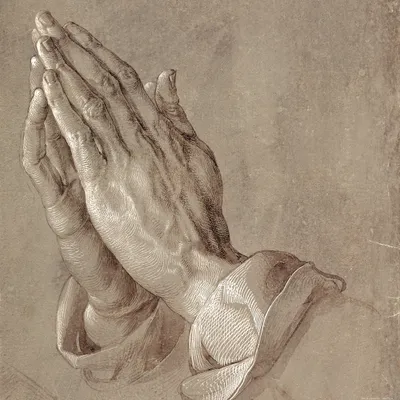 Produktbild von Albrecht Dürer Kunstdruck Bild - Betende Hände, 1508 (70 x 70 cm)