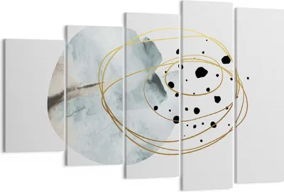 Produktbild von Bild auf Leinwand - Leinwandbild - 5 Teile - Modern Abstraktion Flecken - 150x100cm - Wand Bild - Wanddeko - Wandbilder - Leinwanddruck - Bilder - Wanddekoration - Leinwand bilder - EG150x100-4782