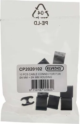 Obrázek produktu pro Elvedes Duo 4,1/4,1 mm kabelová svorka 10 kusů černá černá jedna velikost