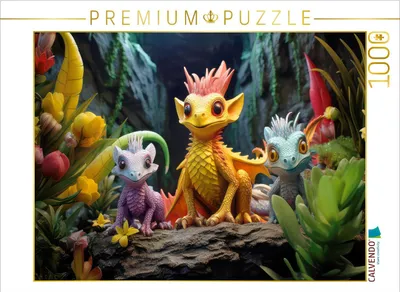 Produktbild von CALVENDO Puzzle Spielzeugdrache | 1000 Teile Lege-Größe 64x48cm Foto-Puzzle für glückliche Stunden