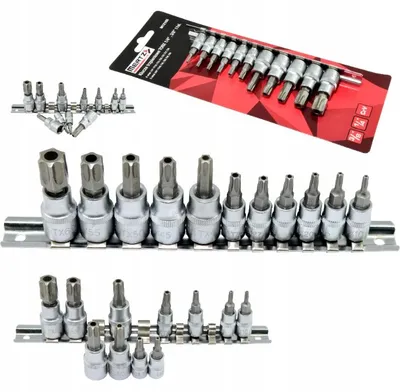 Produktbild von Mertz M12165 TORX Bitsatz 1/4" & 3/8" Spezialwerkzeug