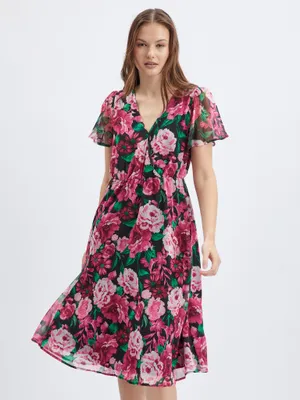Produktbild von Orsay Schwarz-Rosa Damen Blumenkleid 471674-660000__36