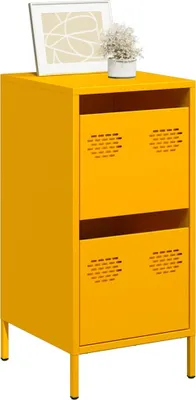 Image de Maison Exclusive - Buffet jaune moutarde 35x39x73,5 cm Acier laminé à froid