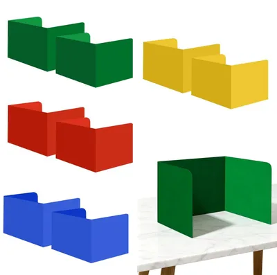 Produktbild von Solidchoice – Set aus 8 Schreibtischabtrennungen in U-Form für Schulen und Büros
