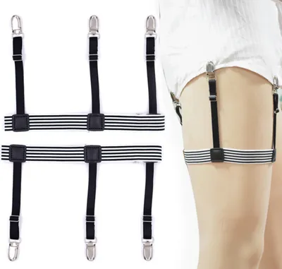 Produktbild von INF Držák na košili Nylon 1 pár černá/bílá