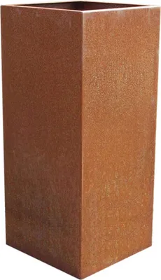 Immagine prodotto di Vaso da fiori BLOCK in acciaio Corten color ruggine 40x40x100 cm