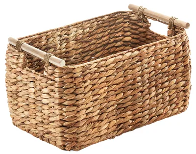 Produktbild von Kobolo Aufbewahrungskorb Regalkorb Korb aus Wasserhyazinthe - 44x29x23 cm