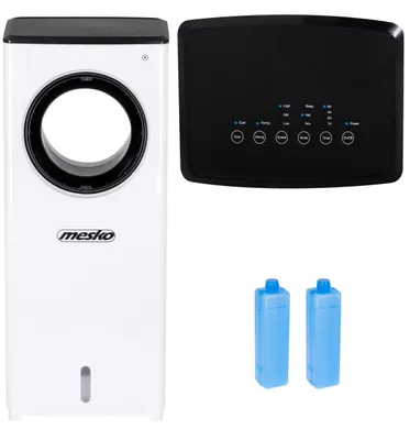 Produktbild von JUNG Bladeless mobiles Klimagerät mit Wasserkühlung + Timer, Mobile Klimaanlage leise, Kühlender Ventilator ohne Abluftschlauch Mobil