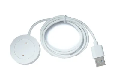 Immagine prodotto di SYSTEM-S Cavo USB 2.0 da 100 cm per la stazione di ricarica dello smartwatch Xiaomi Haylou RS3 LS04 in bianco