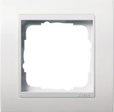 Image de Cadre Gira simple Gira 0211327 blanc pur avec cadre intermédiaire, 1 pièce.