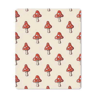 Produktbild von MuchoWow® Mauspad Mousepad Muster - Herbst - Pilz - Rot 19x23 cm - Mousepads - Maus Mat - Pad - Mausunterlage - Mauspads - Spielen