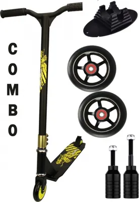 Produktbild von Black Dragon Basic Stuntroller Lime + Combo