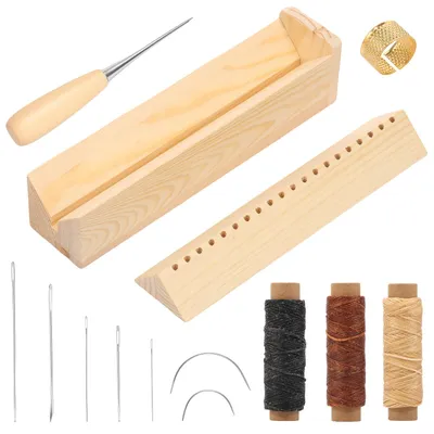 Image de Machine de reliure en bois avec perforatrice et poinçon, idéale pour les débutants, accessoire de reliure
