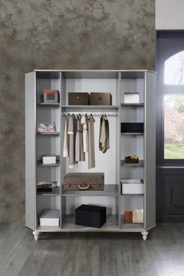 Produktbild von Kinderzimmer Design Set Bett Nachttisch Kommode Kleiderschrank 4 tlg.