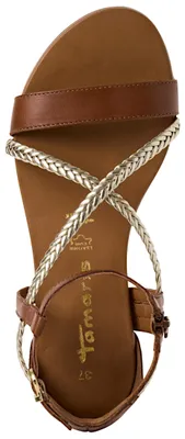 Produktbild von Tamaris Damen Sandale Leder geschlossene Ferse und Reißverschluss 1-28138-44, Größe:37 EU, Farbe:Braun