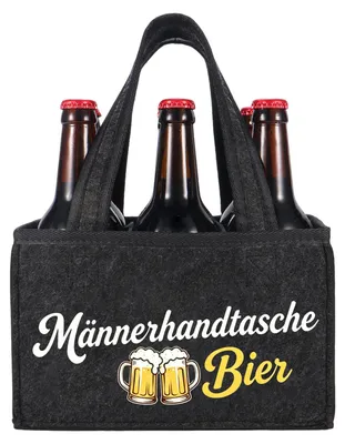 Productafbeelding van Fleshouder - Voor 6 flessen - Drankenhouder voor transport - Zwart