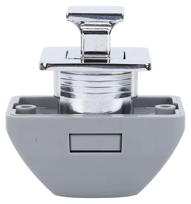 Image de Serrure à bouton-poussoir pour meuble de camping-car : loquet sans clé pour tiroir ou compartiment, en métal, pour caravane, yacht, bateau ou camping-car, couleur argent