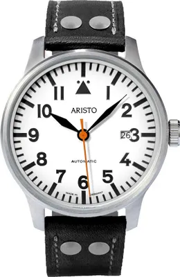 Produktbild von Aristo Herren Uhr Armbanduhr Fliegeruhr Automatik 3H237 Leder