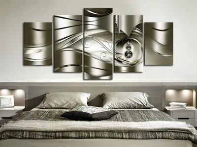 Produktbild von Akustikbild Abstrakt 200x100 cm 5-teilige Bilder Akustikschaum Hochleistungsschallabsorber Schallschutz Leinwand 5 tlg Wandbild Raumakustik Schalldämmung a-A-0103-b-o
