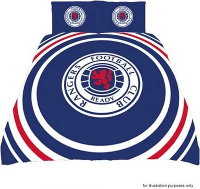Image de Officiel Rangers FC Réversible Set de Draps BS185 (Taille Unique) (Rouge / Blanc / Bleu)
