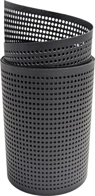 Produktbild von Doppelstab Sichtschutz zaun|zu ECO gelocht 30% Streifen Recycling Zaunblende Schwarz 2,55m