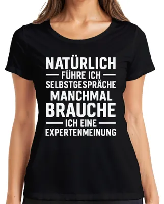 Productafbeelding van Natuurlijk, ik heb een grappig, sarcastisch dames T-shirt in het zwart, maat L