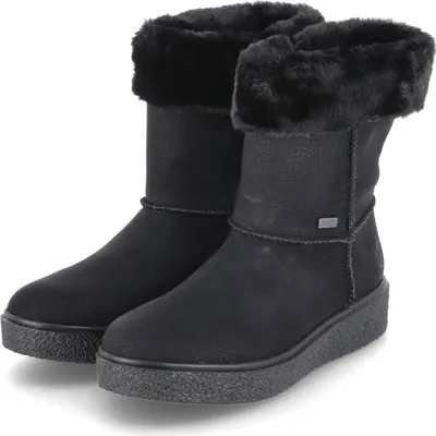 Produktbild von Rieker Damen Winterstiefeletten Schwarz Kunstleder wasserfest Größe: 42