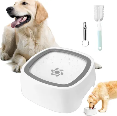Produktbild von Spritzschutz-Wassernapf für Hunde, 1,5 l, Spritzschutz-Hundenapf, auslaufsicherer Hundenapf für Tiere, schwimmender Wassernapf, Hundenapf für Hunde, Katzen, Welpen