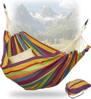 hakkacandyland/14〜休 bawełniany hamak relaxdays XXL Hamaki