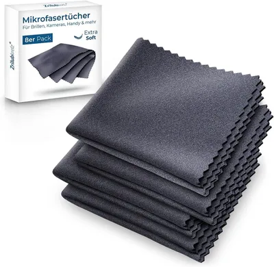 Productafbeelding van Microfiber brillendoekjes - 8 Stuks - Schoonmaakdoeken voor Brillen en Laptops