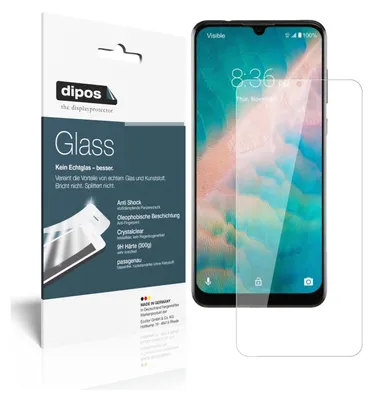 Produktbild von 2x Schutzfolie für ZTE Blade 10 Prime - Anti-Shock 9H Folie dipos Glass Kunststoffglas