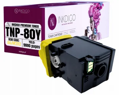 Produktbild von Inkdigo Toner TNP80Y für Minolta Bizhub C3320i – Gelb, 9000 Seiten,, KI-generiertes Bild
