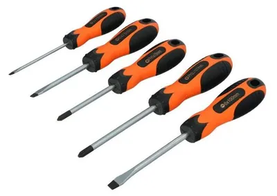 Produktbild von 5 tlg Schraubendreher Set  Kreuz Schlitz magnetisch