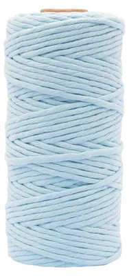 Produktbild von Vaessen Creative Makramee Garn Hellblau, 3mm x 100 m, 100% Baumwolle, in Verschiedenen Farben Verfügbar, DIY, Basteln von Dekoration Wie Blumenampel,