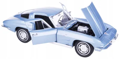 Produktbild von Welly 1963 Chevrolet Corvette Modellauto 1:24 Blau