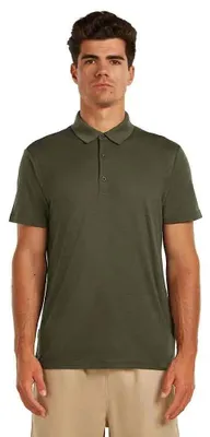 Zdjęcie produktu dla Koszulka polo Icebreaker Merino 150 Tech Lite SS dla mężczyzn, ciemnozielona, rozmiar XL
