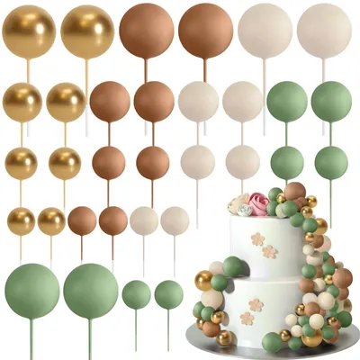Image de Solidchoice - 32 pièces de décorations pour gâteaux, ballons et toppers pour gâteaux