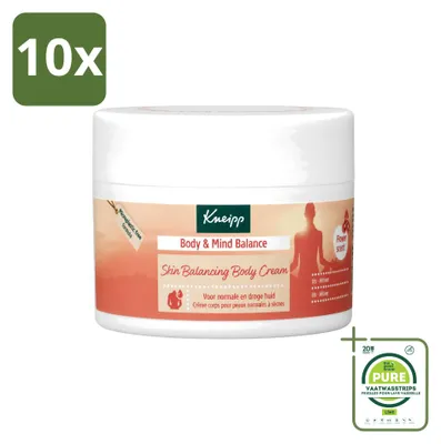 Productafbeelding van 10 x Kneipp Body & Mind Balance Lichaamscreme Iris & Vetiver, 200 ml - Grote verpakking - 10 stuks