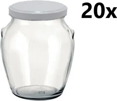Obrázek produktu pro Zavařovací sklenice 314 ml ORCIO SOUDEK čirá 20 ks VČETNĚ BÍLÝCH VÍČEK, Počet kusů v balení: 20