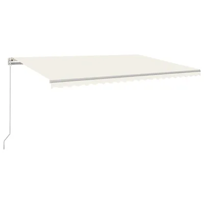 Image de vidaXL Store manuel rétractable 500x300 cm Crème