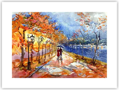 Produktbild von Poster - Poster ohne Rahmen - Park Paar Baum - 40x30 cm - Wand Bild - Wanddeko - Wandbilder - Kunstposter - Wandposter - Bilder - Kunstdruck - Wanddekoration - Wandbild - P2XAA40x30-3557