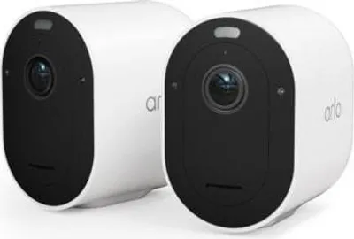 Produktbild von Arlo Pro 5 2K+ Überwachungskamera außen, 2er Set, IP-Sicherheitskamera, Innen & Außen, Verkabelt & Kabellos, Decke/Wand, Schwarz, Weiß, Vietnam