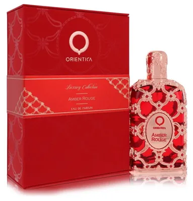 Produktbild von Orientica Amber Rouge, 80 ml, Flüssiges Parfüm, Jasmin, Orange, Praline, Safran, Bernstein, Eichenmoos, Seetang, Spray